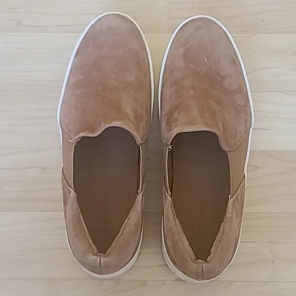 Vince Women's Warren Suede Platform Slip-On Sneakers Size 6